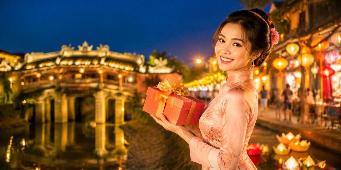 Không khí cá cược và jackpot về đêm tại chợ đêm Hội An lung linh đèn lồng