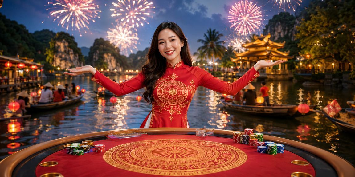 Baccarat truyền thống trong bộ áo dài Việt Nam